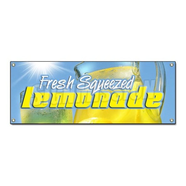 Signmission Lemonade Banner Heavy Duty 13 Oz Vinyl with Grommets Single Sided B-Lemonade - main